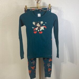 Hanna Andersson- Disney -Kids Pajama Set - Dark Teal with Mickey Mouse- Size 10